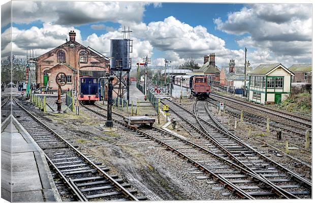  Old Trains at the Old Train station Canvas Print by Robin East