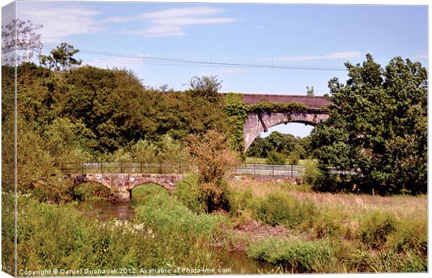 stream under the railway Canvas Print by Daniel Duchacek