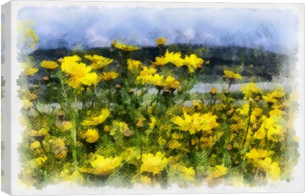 Yellow landscape Canvas Print by Michael Goyberg