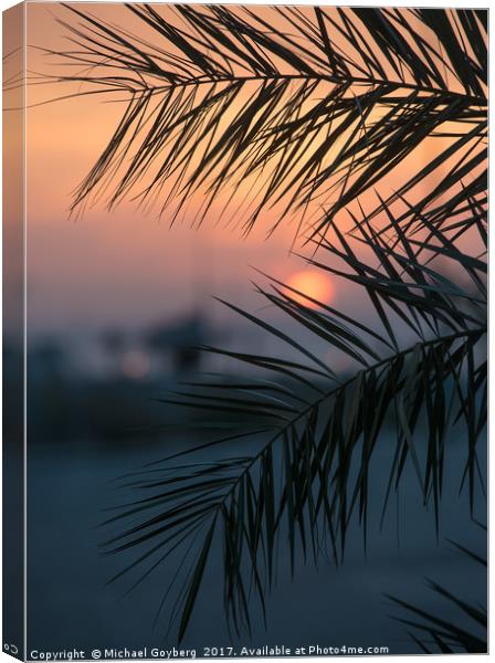Mediterranean Sunset Canvas Print by Michael Goyberg