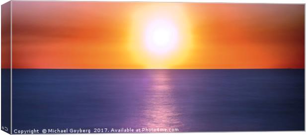 Incredible sunset over sea Canvas Print by Michael Goyberg