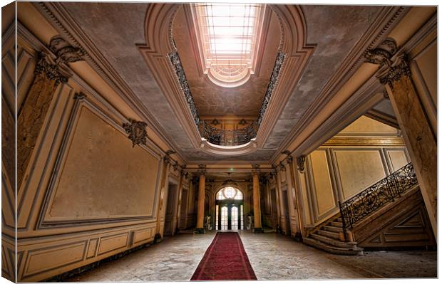 chateau lumiere main hallway. Canvas Print by michael perry