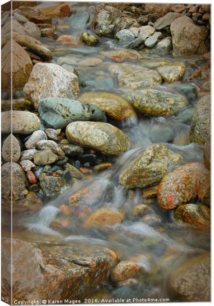 Pebble Beach Purity Canvas Print by Karen Magee