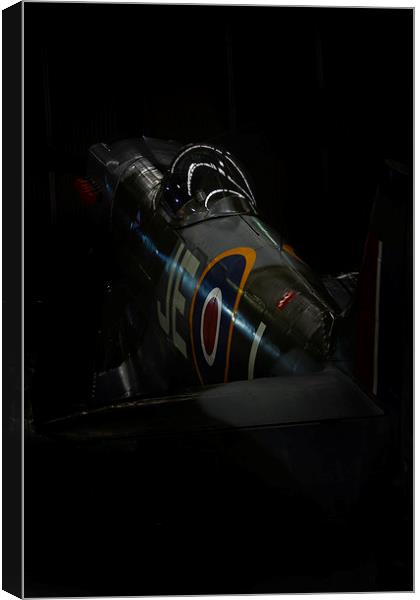 Spitfire in the Shadows  Canvas Print by Jason Green