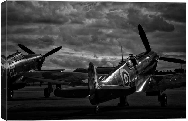  RAF Spitfire and Hurricane  Canvas Print by Jason Green