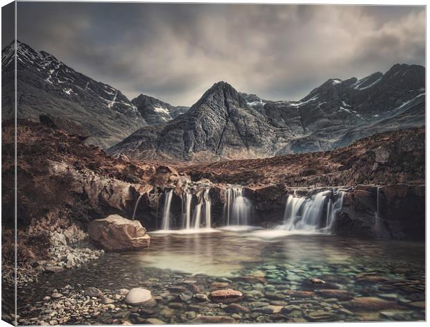 Fairy Pools Canvas Print by andrew bagley