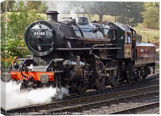 LMS Ivatt Class 4, No.43106 Canvas Print by William Kempster