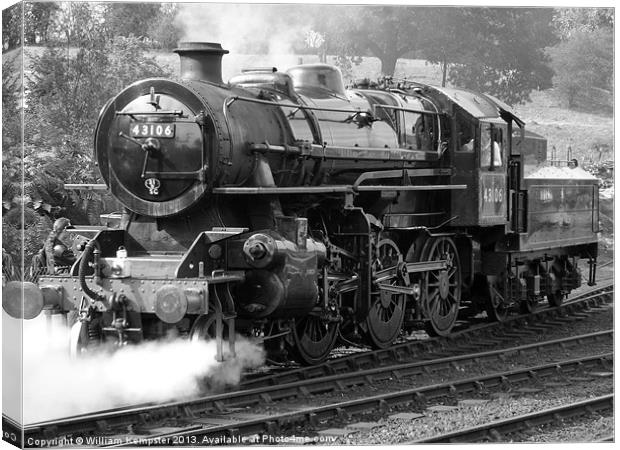 LMS Ivatt Class 4 2-6-0 No.43106 Canvas Print by William Kempster