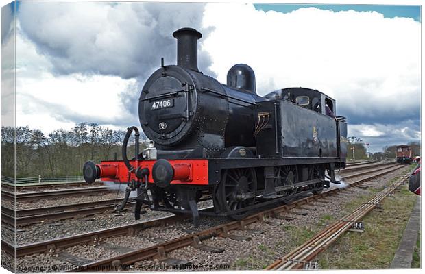 3F Jinty No 47406 Canvas Print by William Kempster