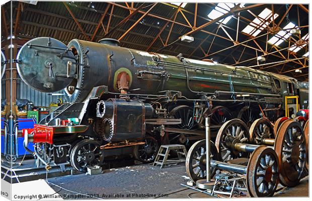 Oliver Cromwell in GCR Shed Canvas Print by William Kempster
