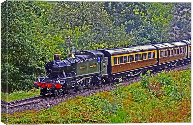 Severn Valley Railway GWR 51XX Class Canvas Print by William Kempster