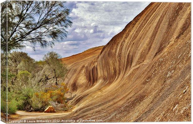 Wave Rock Australia Canvas Print by Laura Witherden