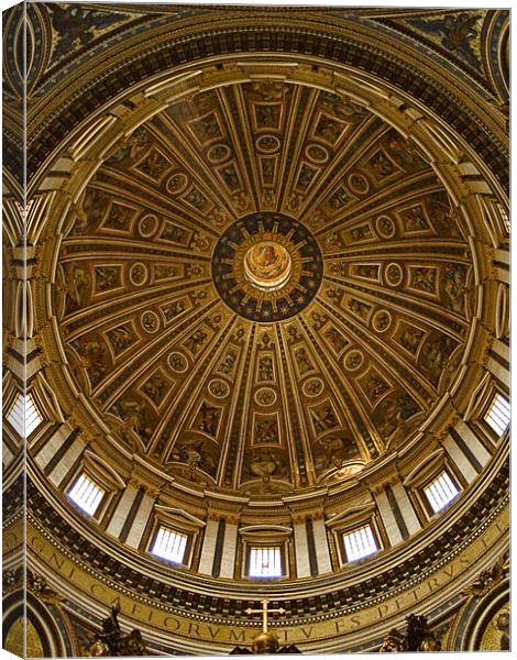 The Dome of St Peter Cathedral - Vatican Canvas Print by Abdul Kadir Audah