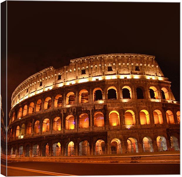 The Colosseum at night Canvas Print by Abdul Kadir Audah