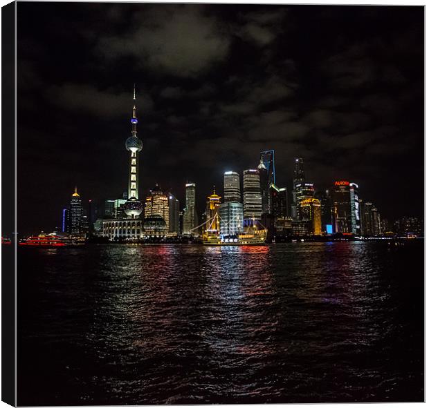 Shanghai Skyline Canvas Print by Malcolm Smith