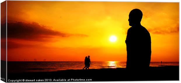 Crosby Beach ‘Another Place’ Canvas Print by stewart oakes