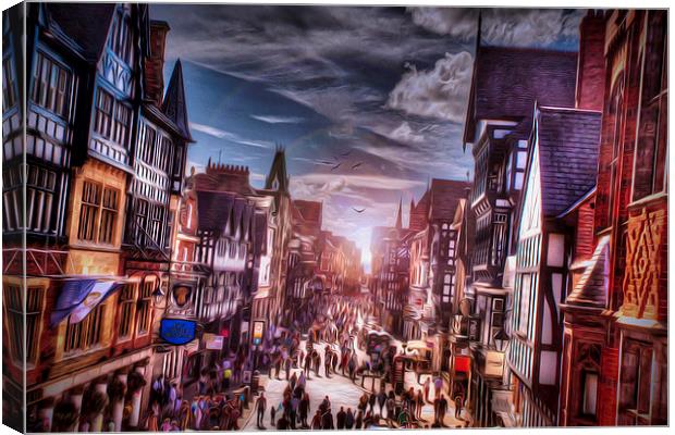 Chester city Canvas Print by stewart oakes