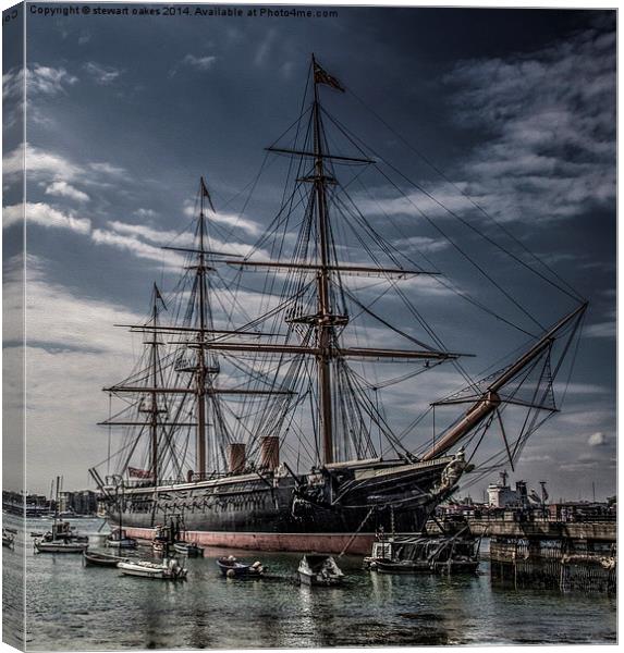 Portsmouth Docks Canvas Print by stewart oakes