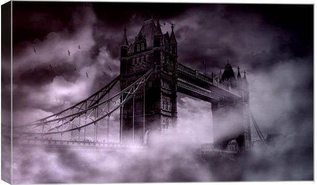 Tower Bridge Purple Haze Canvas Print by stewart oakes
