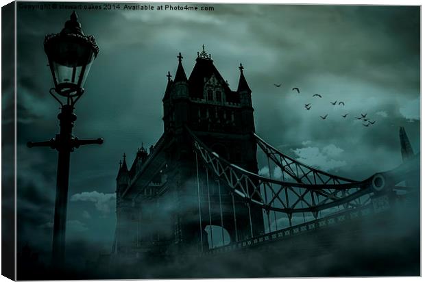 Tower Bridge Black out Canvas Print by stewart oakes