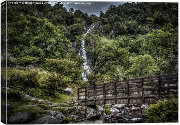 Path to Aber Falls 8 Canvas Print by stewart oakes