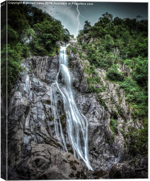 Path to Aber Falls 11 Canvas Print by stewart oakes