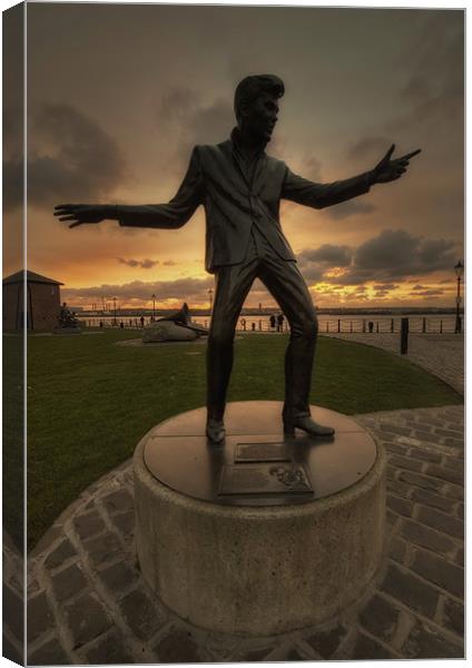 BILLY FURY STATUE Canvas Print by Shaun Dickinson
