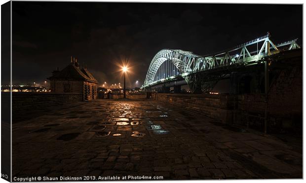 Silver Jubilee Bridge Or( Runcorn Bridge) Canvas Print by Shaun Dickinson