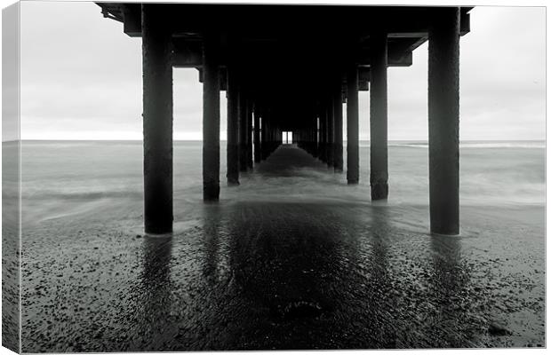 Under Southwold Pier Canvas Print by Howie Marsh