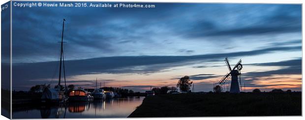  Thurne at Dusk Canvas Print by Howie Marsh