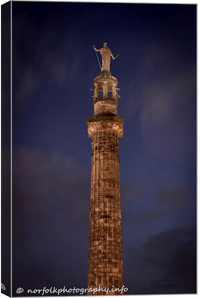  Nelsons Monument, Great Yarmouth Canvas Print by Howie Marsh