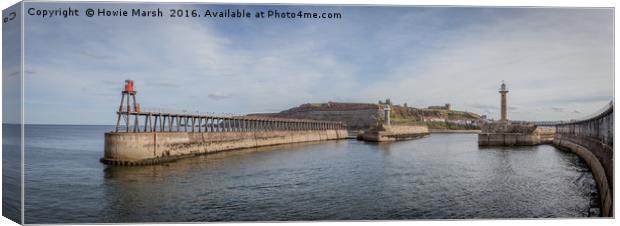Whitby Harbour Canvas Print by Howie Marsh