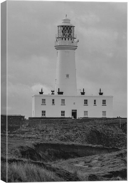 flamborough lighthouse Canvas Print by Andrew Rotherham