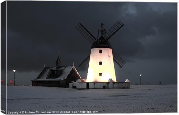 Beautiful Windmill at Dawn Canvas Print by Andrew Rotherham