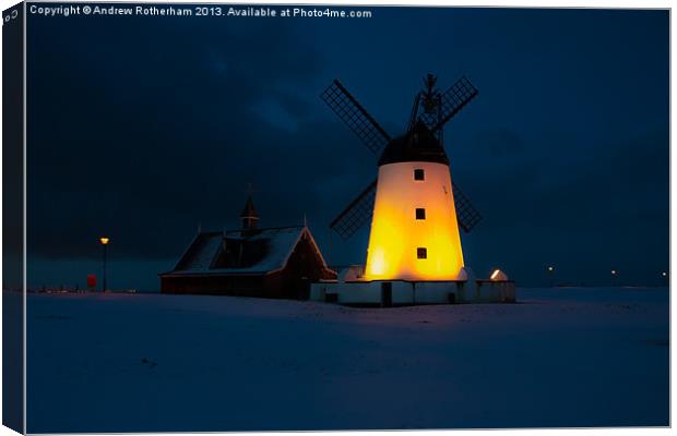 Lytham Windmill Canvas Print by Andrew Rotherham