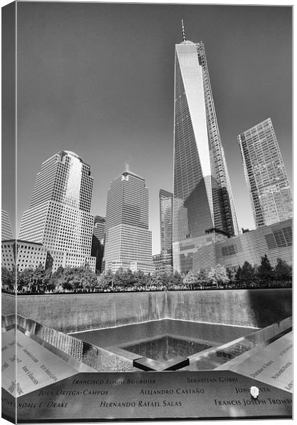 9/11 memorial Canvas Print by Martin Patten