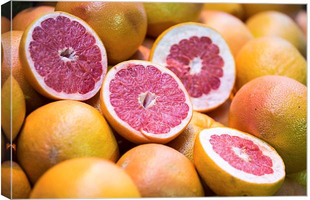 Red Grapefruit Canvas Print by Martin Patten