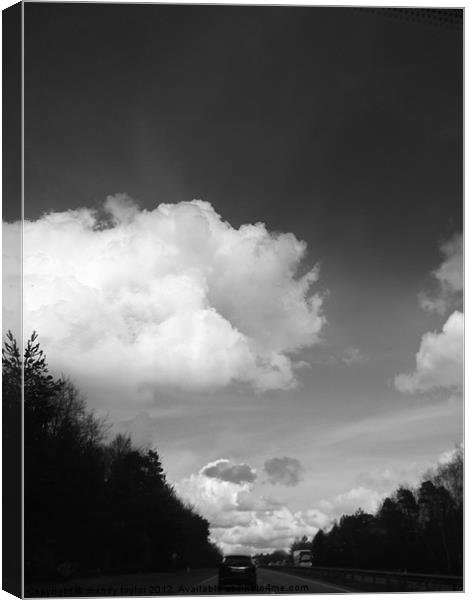 On the Highway Canvas Print by mandy taylor