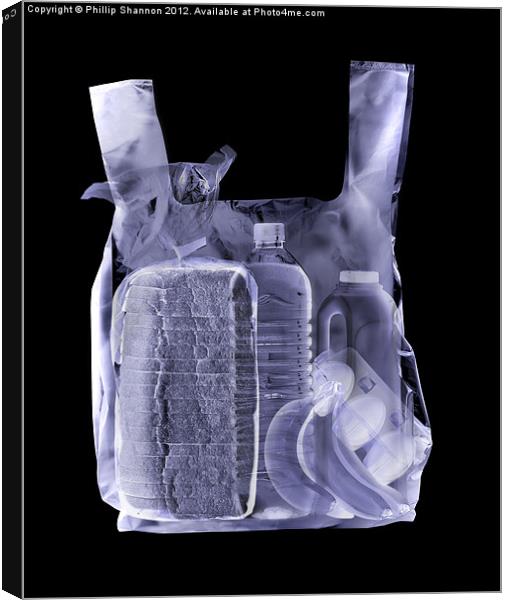 X ray shopping bag Canvas Print by Phillip Shannon