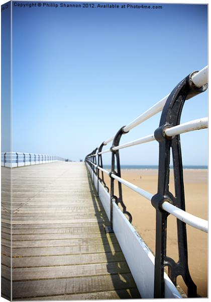 Saltburn Pier Canvas Print by Phillip Shannon