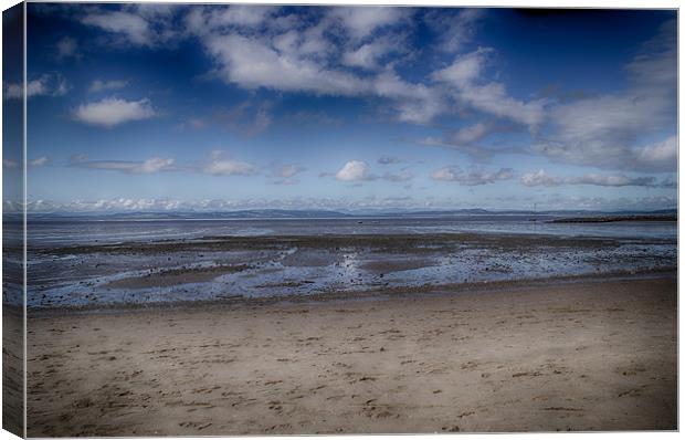 Little Fluffy Clouds Over Morecambe Canvas Print by Alan Gregson