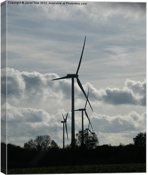 Brooding Turbines Canvas Print by Janet Tate