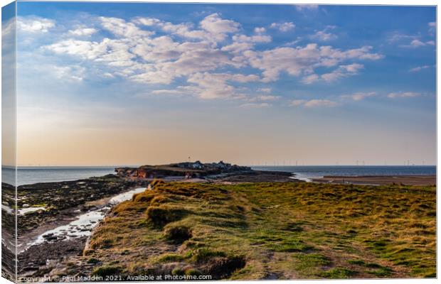 Hilbre Island from Middle Eye Island Canvas Print by Paul Madden