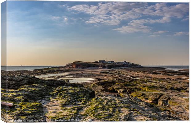 Hilbre Island from the Middle Eye Island Canvas Print by Paul Madden