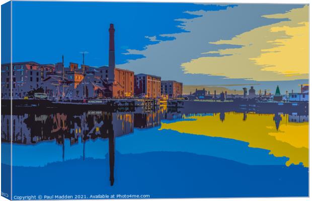 Canning Dock and Albert Dock Canvas Print by Paul Madden