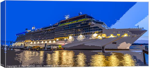Celebrity Eclipse in Liverpool Canvas Print by Paul Madden
