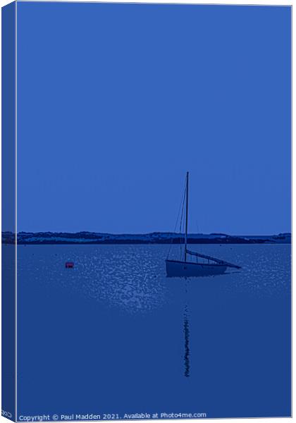 Crosby Marina Boat Canvas Print by Paul Madden