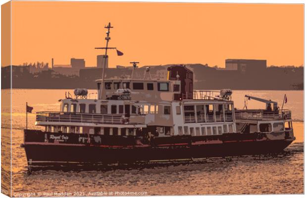 Mersey Ferry Royal Iris Canvas Print by Paul Madden