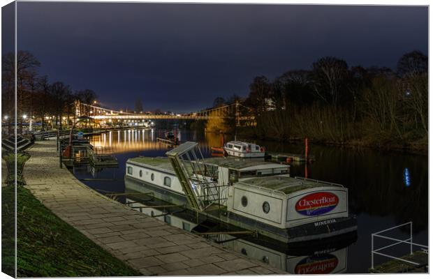 Minerva Chester boat on the River Dee Canvas Print by Paul Madden