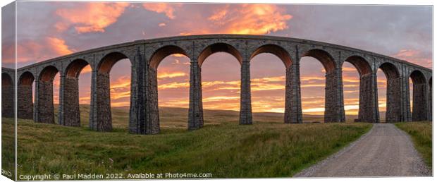 Ribblehead Viaduct in the morning Canvas Print by Paul Madden